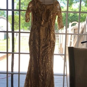 Glamorous Gold Sequin Maxi Dress